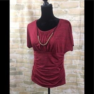 B- Design Burgundy Top Size L